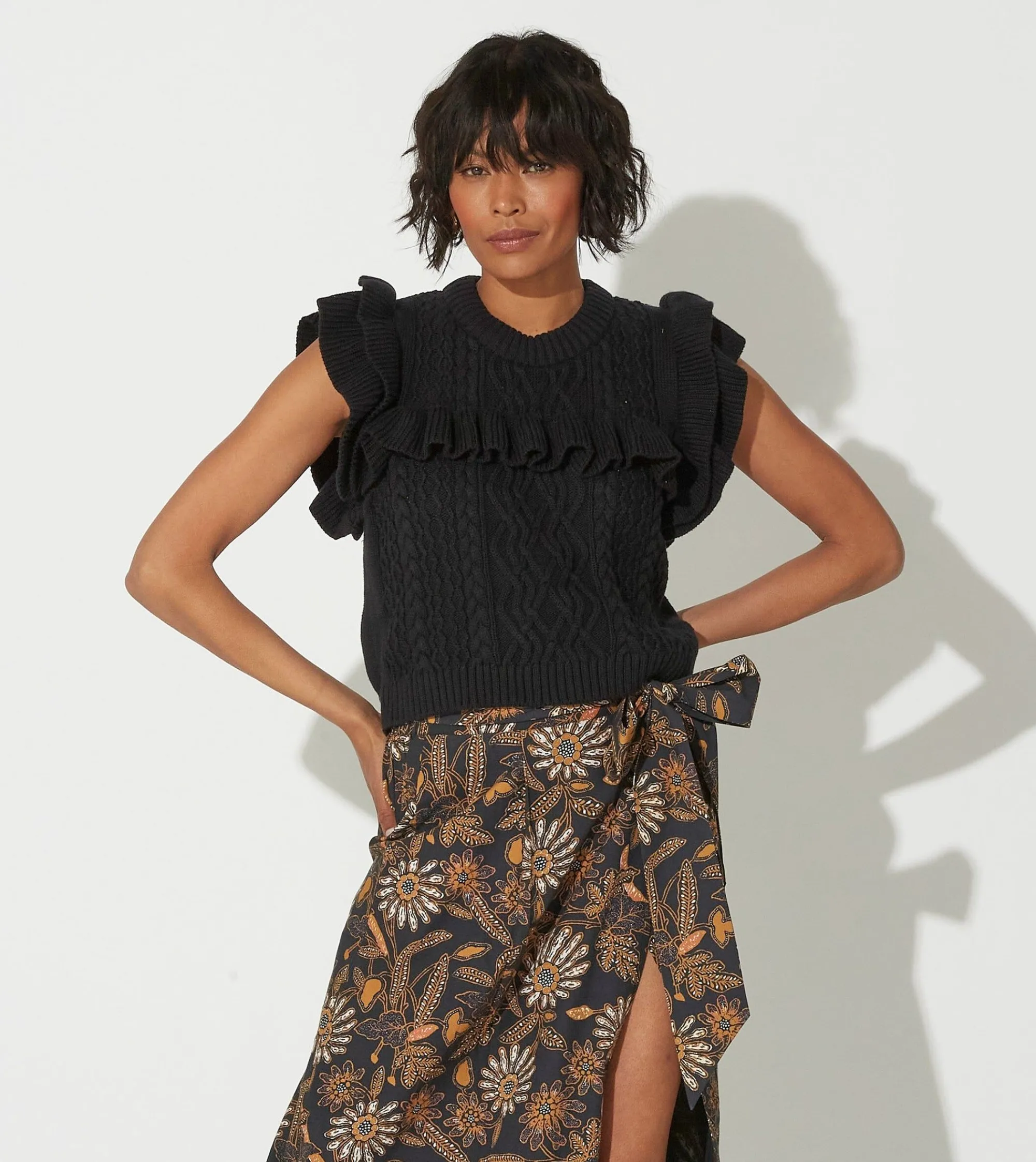Cleobella Jackets & Sweaters-Zofia Sweater Vestblack